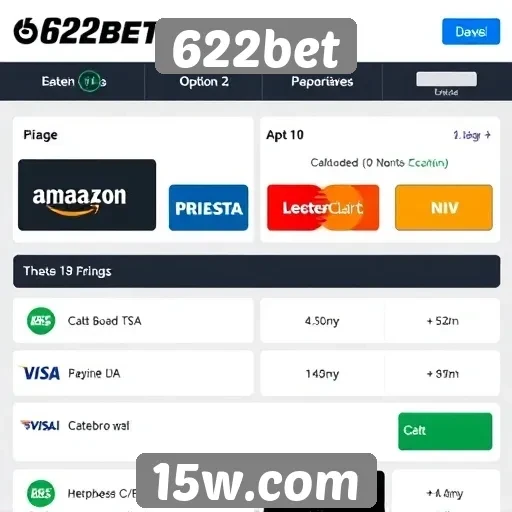 Opções de pagamento disponíveis na 622bet